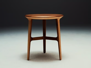 YAKISUGI - Round wooden coffee table by La Manufacture - view 2
